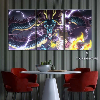 One Piece Wall Art - OP5035 - Kaido Thunderstorm - One Piece Poster - One Piece Canvas