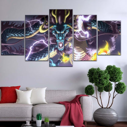 One Piece Wall Art - OP5035 - Kaido Thunderstorm - One Piece Poster - One Piece Canvas