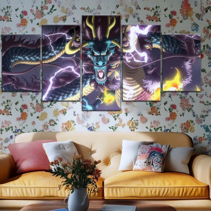 One Piece Wall Art - OP5035 - Kaido Thunderstorm - One Piece Poster - One Piece Canvas