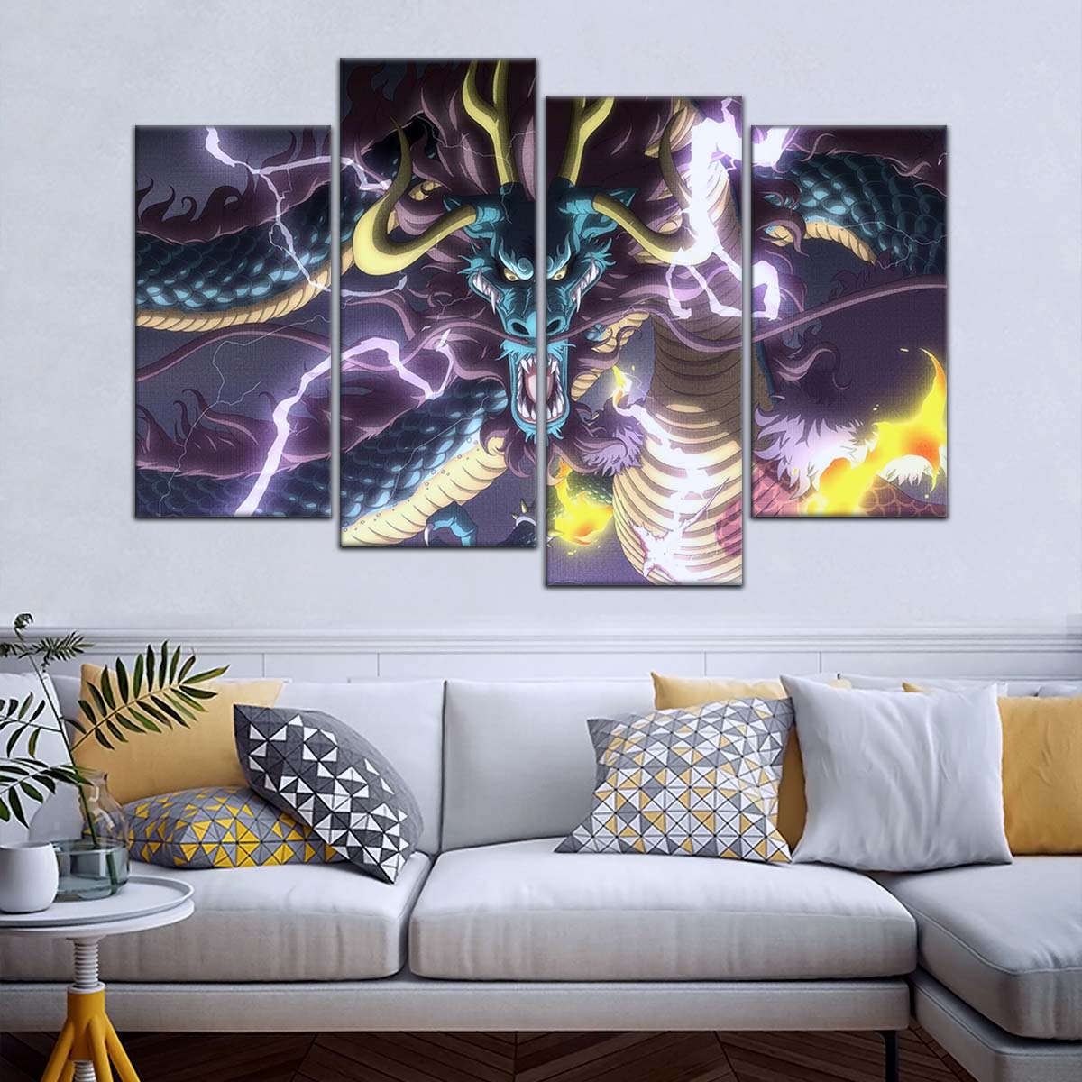 One Piece Wall Art - OP5035 - Kaido Thunderstorm - One Piece Poster - One Piece Canvas