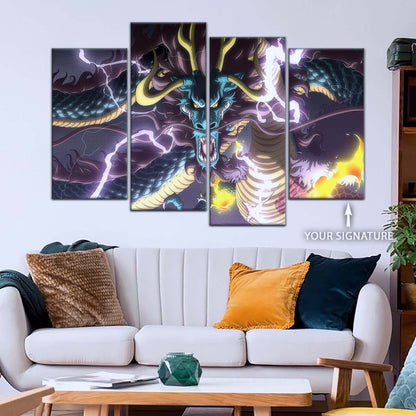One Piece Wall Art - OP5035 - Kaido Thunderstorm - One Piece Poster - One Piece Canvas