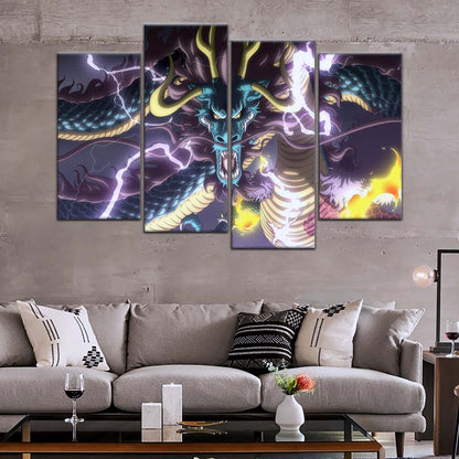 One Piece Wall Art - OP5035 - Kaido Thunderstorm - One Piece Poster - One Piece Canvas