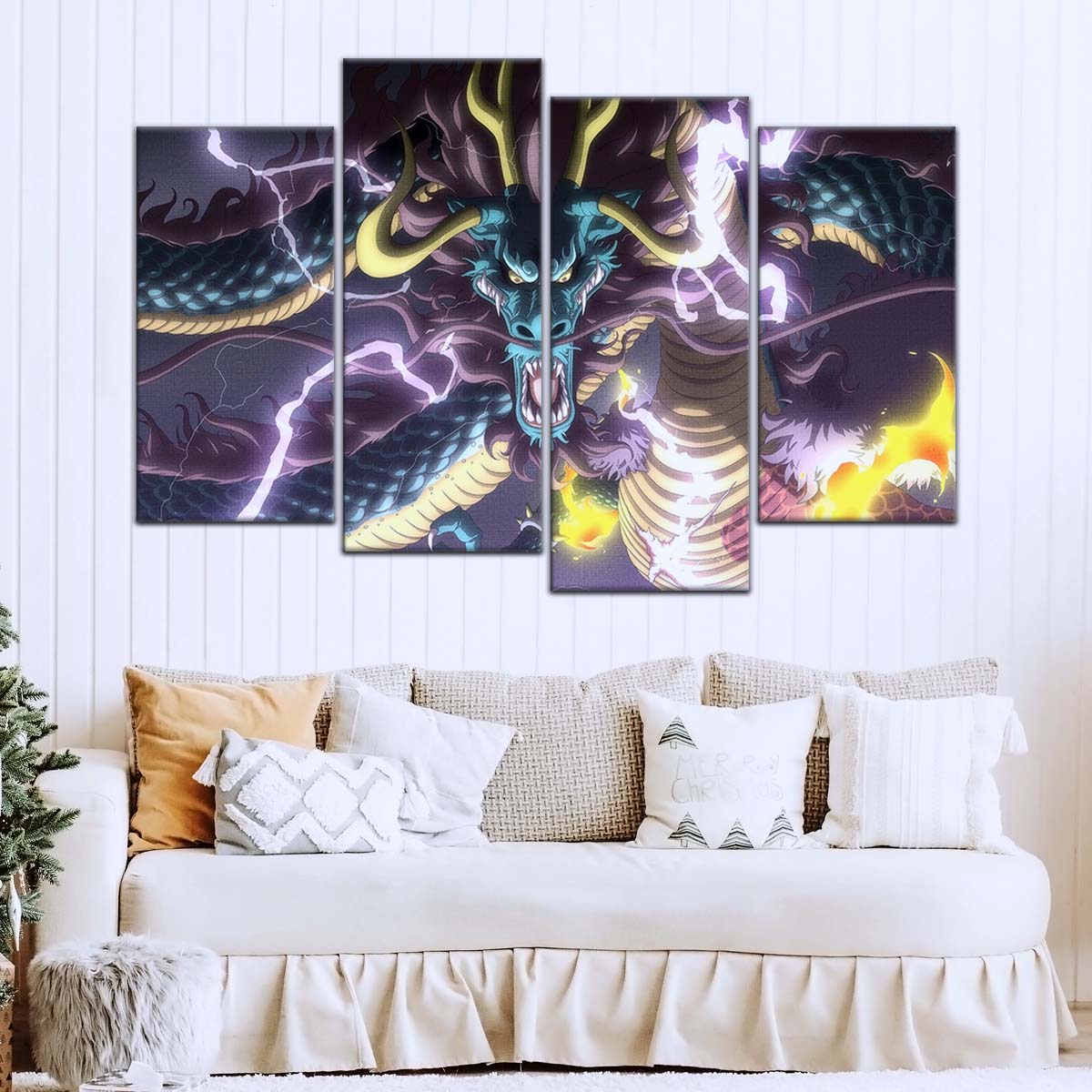 One Piece Wall Art - OP5035 - Kaido Thunderstorm - One Piece Poster - One Piece Canvas