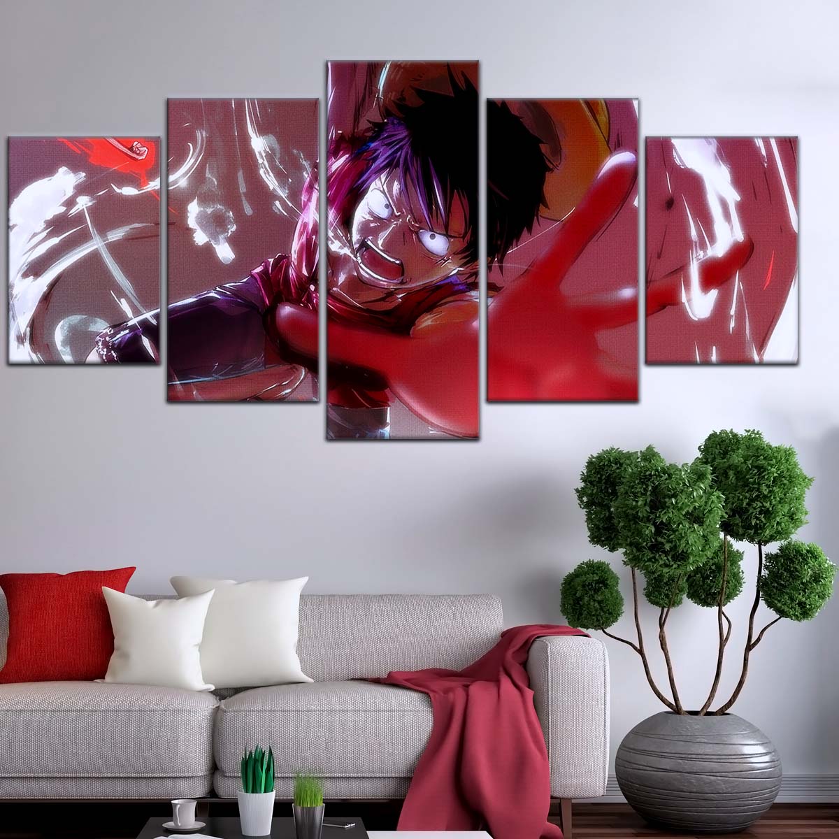 One Piece Wall Art - OP5037 - Monkey D. Luffy's Fierce Reach- One Piece Poster - One Piece Canvas