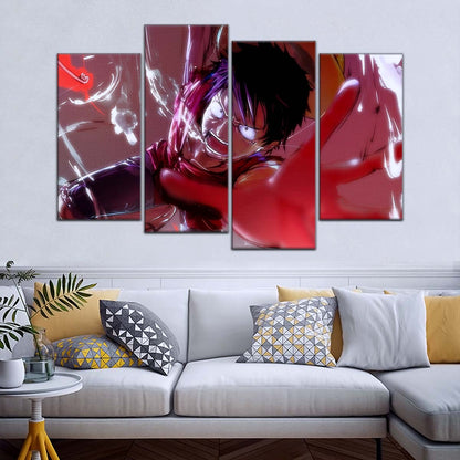 One Piece Wall Art - OP5037 - Monkey D. Luffy's Fierce Reach- One Piece Poster - One Piece Canvas