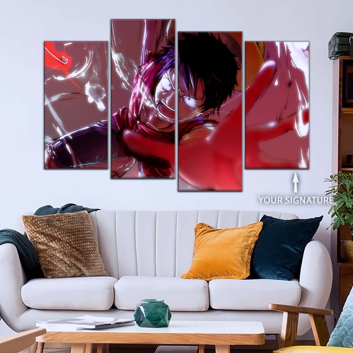 One Piece Wall Art - OP5037 - Monkey D. Luffy's Fierce Reach- One Piece Poster - One Piece Canvas