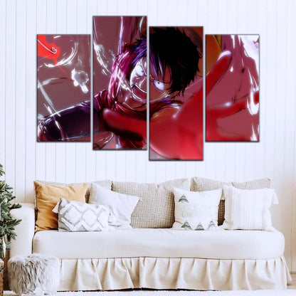 One Piece Wall Art - OP5037 - Monkey D. Luffy's Fierce Reach- One Piece Poster - One Piece Canvas