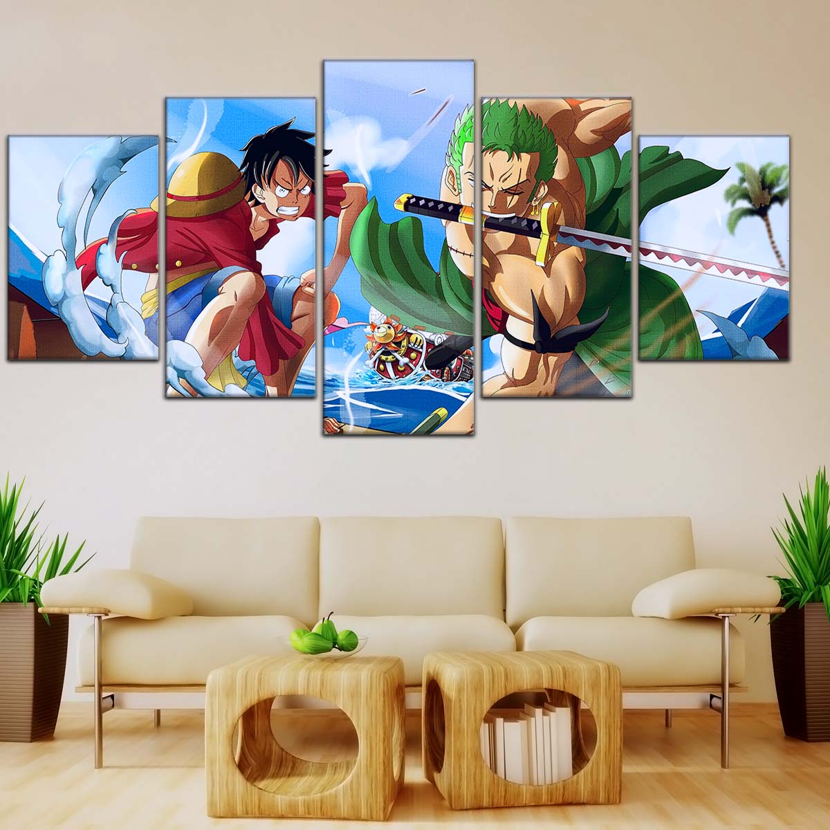 One Piece Wall Art - OP5057 - Monkey D. Luffy Roronoa Zoro - One Piece Poster - One Piece Canvas