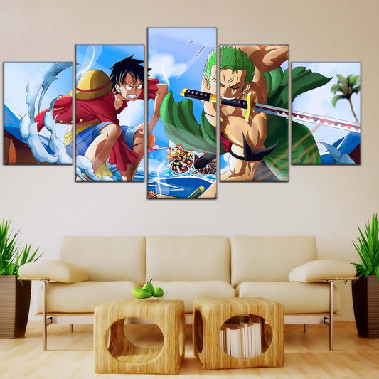 One Piece Wall Art - OP5057 - Monkey D. Luffy Roronoa Zoro - One Piece Poster - One Piece Canvas