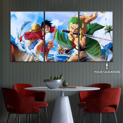 One Piece Wall Art - OP5057 - Monkey D. Luffy Roronoa Zoro - One Piece Poster - One Piece Canvas