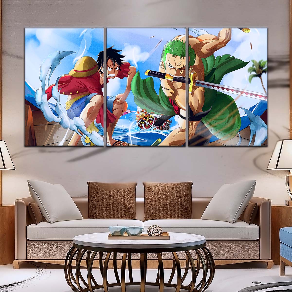 One Piece Wall Art - OP5057 - Monkey D. Luffy Roronoa Zoro - One Piece Poster - One Piece Canvas