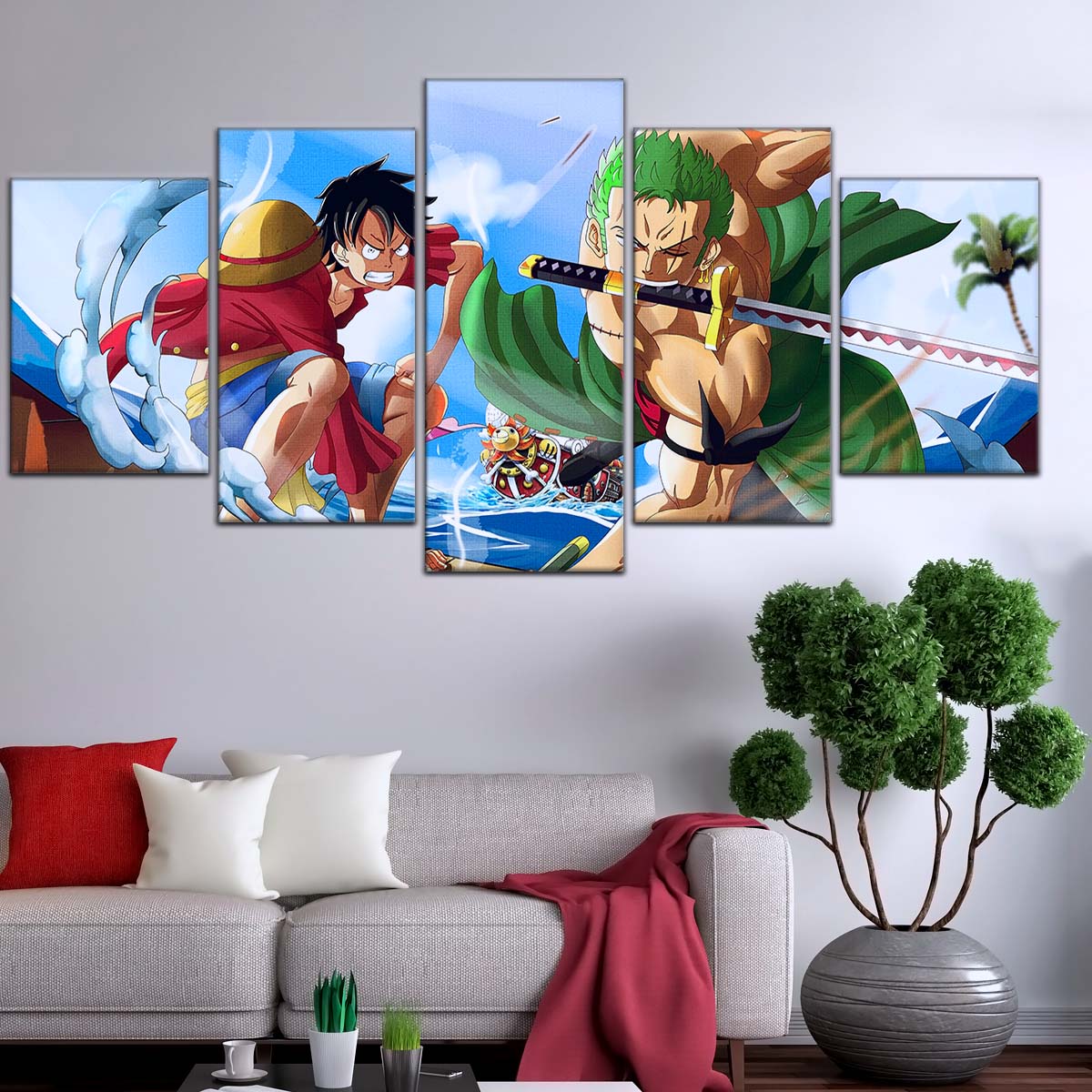 One Piece Wall Art - OP5057 - Monkey D. Luffy Roronoa Zoro - One Piece Poster - One Piece Canvas