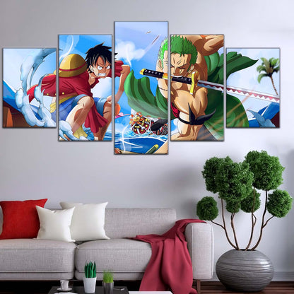 One Piece Wall Art - OP5057 - Monkey D. Luffy Roronoa Zoro - One Piece Poster - One Piece Canvas