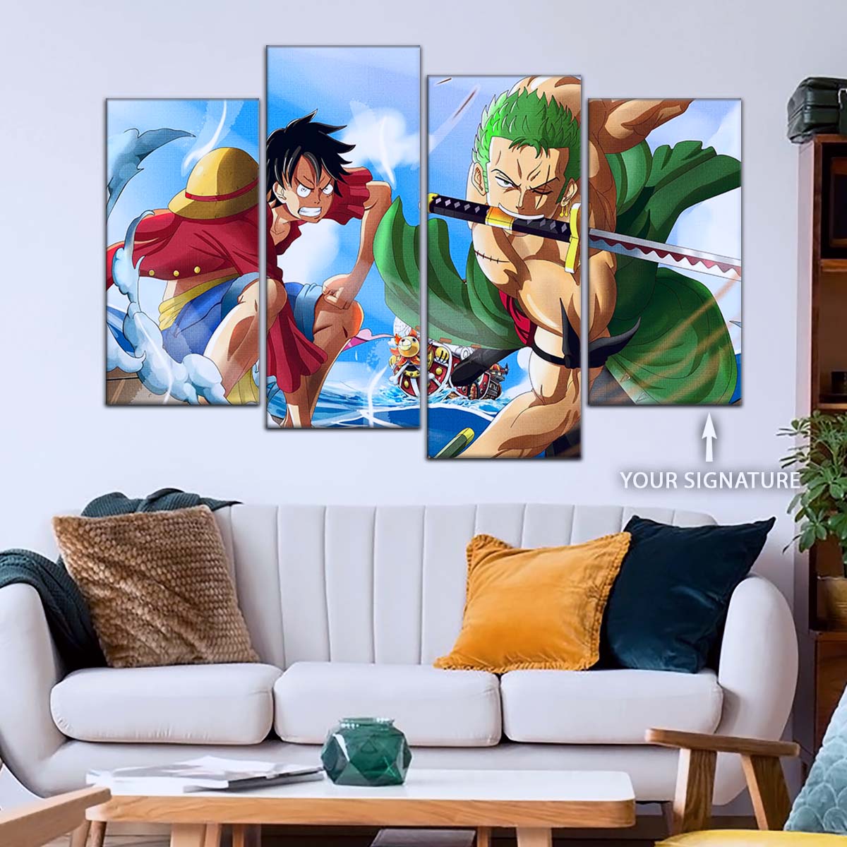 One Piece Wall Art - OP5057 - Monkey D. Luffy Roronoa Zoro - One Piece Poster - One Piece Canvas