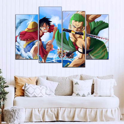 One Piece Wall Art - OP5057 - Monkey D. Luffy Roronoa Zoro - One Piece Poster - One Piece Canvas