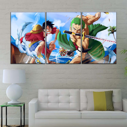 One Piece Wall Art - OP5057 - Monkey D. Luffy Roronoa Zoro - One Piece Poster - One Piece Canvas