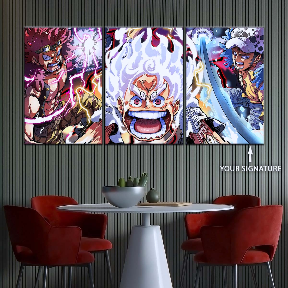 One Piece Wall Art - OP5058 -  Eustass Kid - Monkey D. Luffy Gear 5 -Trafalgar Law - One Piece Poster - One Piece Canvas