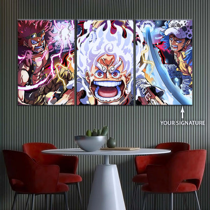 One Piece Wall Art - OP5058 -  Eustass Kid - Monkey D. Luffy Gear 5 -Trafalgar Law - One Piece Poster - One Piece Canvas