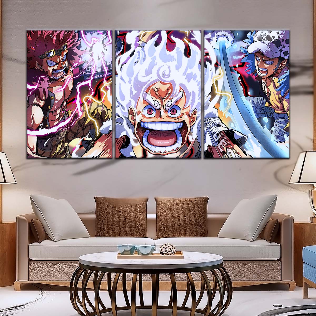 One Piece Wall Art - OP5058 -  Eustass Kid - Monkey D. Luffy Gear 5 -Trafalgar Law - One Piece Poster - One Piece Canvas