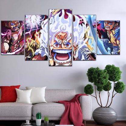 One Piece Wall Art - OP5058 -  Eustass Kid - Monkey D. Luffy Gear 5 -Trafalgar Law - One Piece Poster - One Piece Canvas