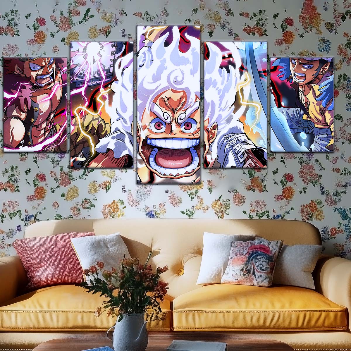 One Piece Wall Art - OP5058 -  Eustass Kid - Monkey D. Luffy Gear 5 -Trafalgar Law - One Piece Poster - One Piece Canvas