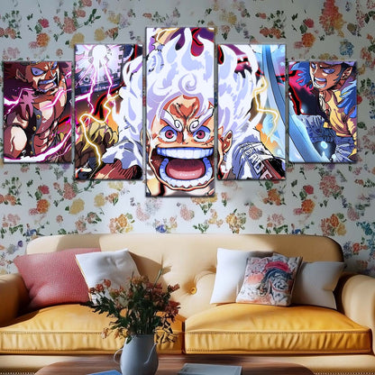 One Piece Wall Art - OP5058 -  Eustass Kid - Monkey D. Luffy Gear 5 -Trafalgar Law - One Piece Poster - One Piece Canvas