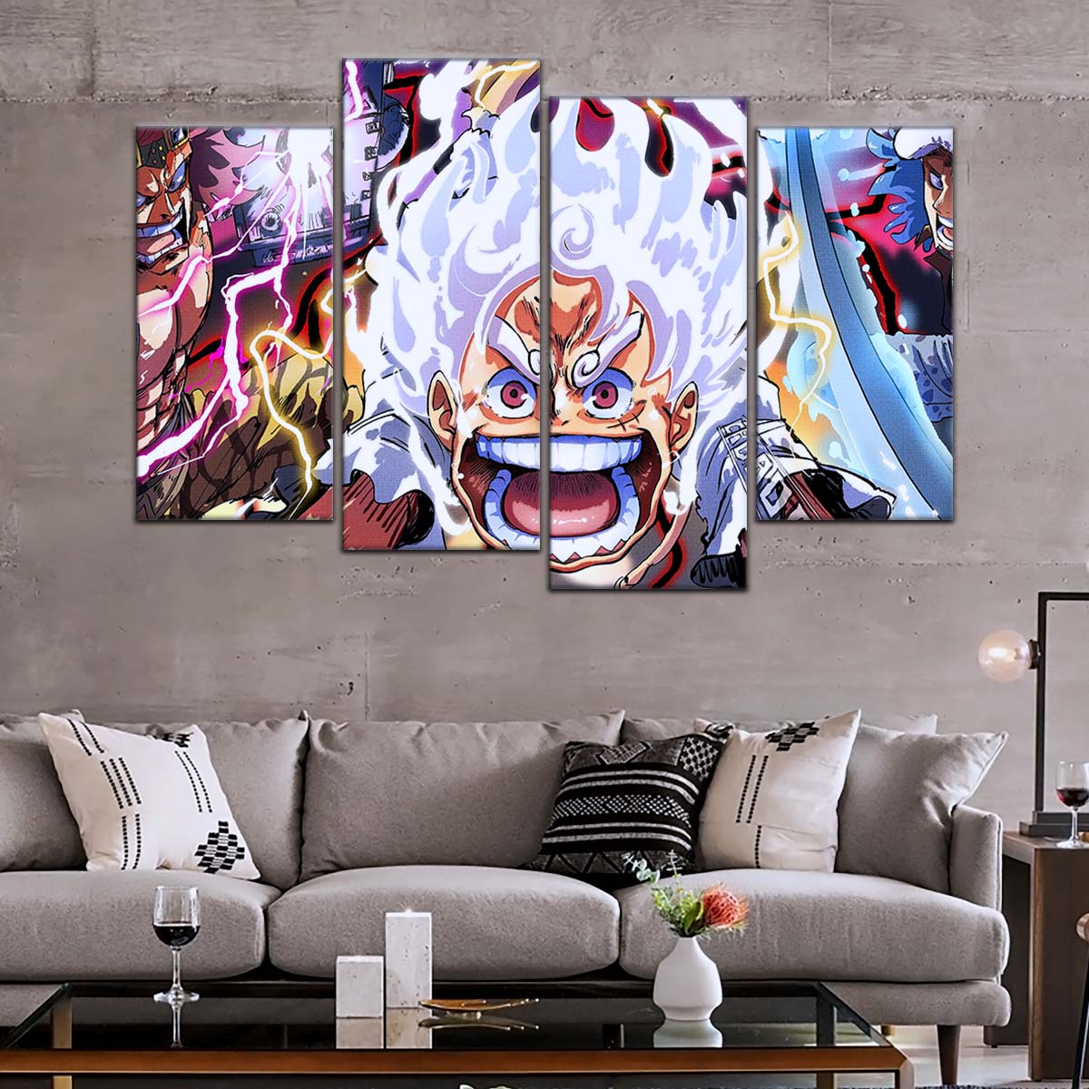 One Piece Wall Art - OP5058 -  Eustass Kid - Monkey D. Luffy Gear 5 -Trafalgar Law - One Piece Poster - One Piece Canvas