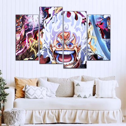 One Piece Wall Art - OP5058 -  Eustass Kid - Monkey D. Luffy Gear 5 -Trafalgar Law - One Piece Poster - One Piece Canvas