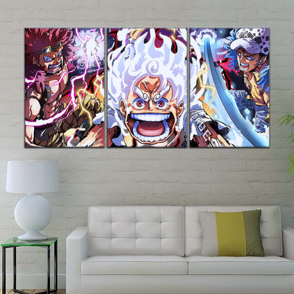 One Piece Wall Art - OP5058 -  Eustass Kid - Monkey D. Luffy Gear 5 -Trafalgar Law - One Piece Poster - One Piece Canvas