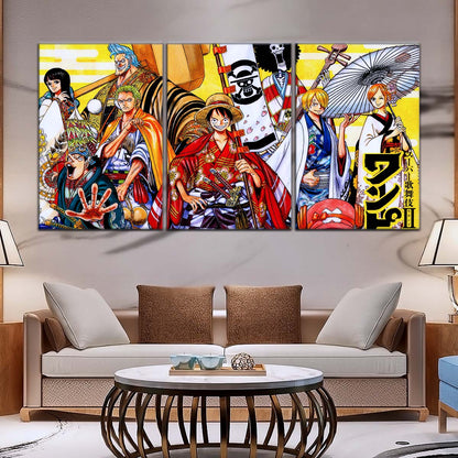 One Piece Wall Art - OP5063 - Usopp - Nico Robin Franky - Tony Tony Chopper - Nami - Sanji - Roronoa Zoro - Monkey D. Luffy - One Piece Poster - One Piece Canvas