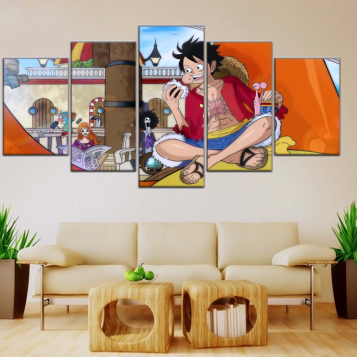 One Piece Wall Art - OP5064 - Nami - Brook - Monkey D. Luffy - Tony Tony Chopper - Sanji - One Piece Poster - One Piece Canvas