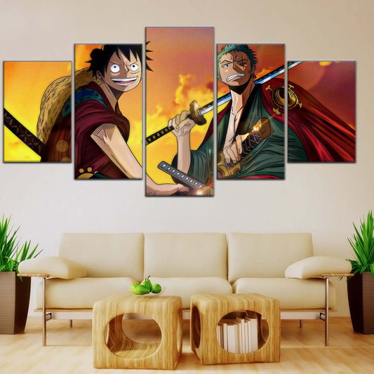 One Piece Wall Art - OP5065 - Monkey D. Luffy - Roronoa Zoro - One Piece Poster - One Piece Canvas