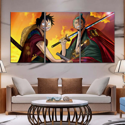 One Piece Wall Art - OP5065 - Monkey D. Luffy - Roronoa Zoro - One Piece Poster - One Piece Canvas