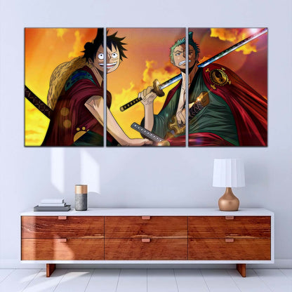 One Piece Wall Art - OP5065 - Monkey D. Luffy - Roronoa Zoro - One Piece Poster - One Piece Canvas