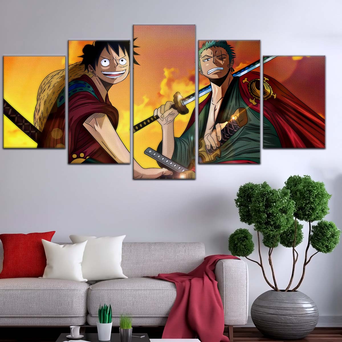 One Piece Wall Art - OP5065 - Monkey D. Luffy - Roronoa Zoro - One Piece Poster - One Piece Canvas
