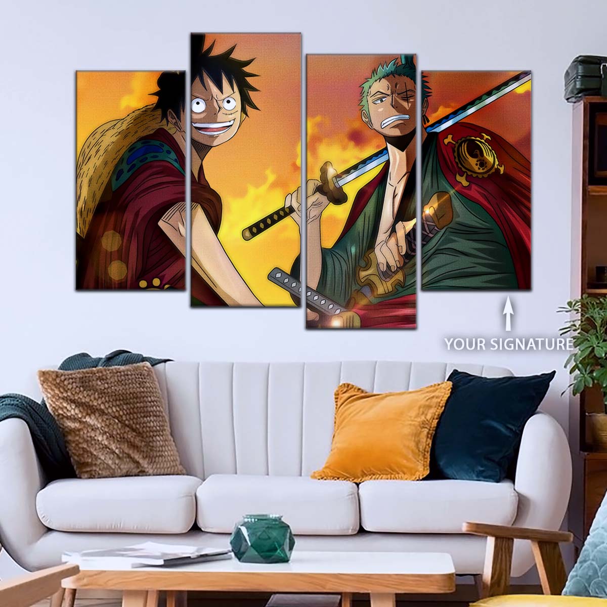 One Piece Wall Art - OP5065 - Monkey D. Luffy - Roronoa Zoro - One Piece Poster - One Piece Canvas