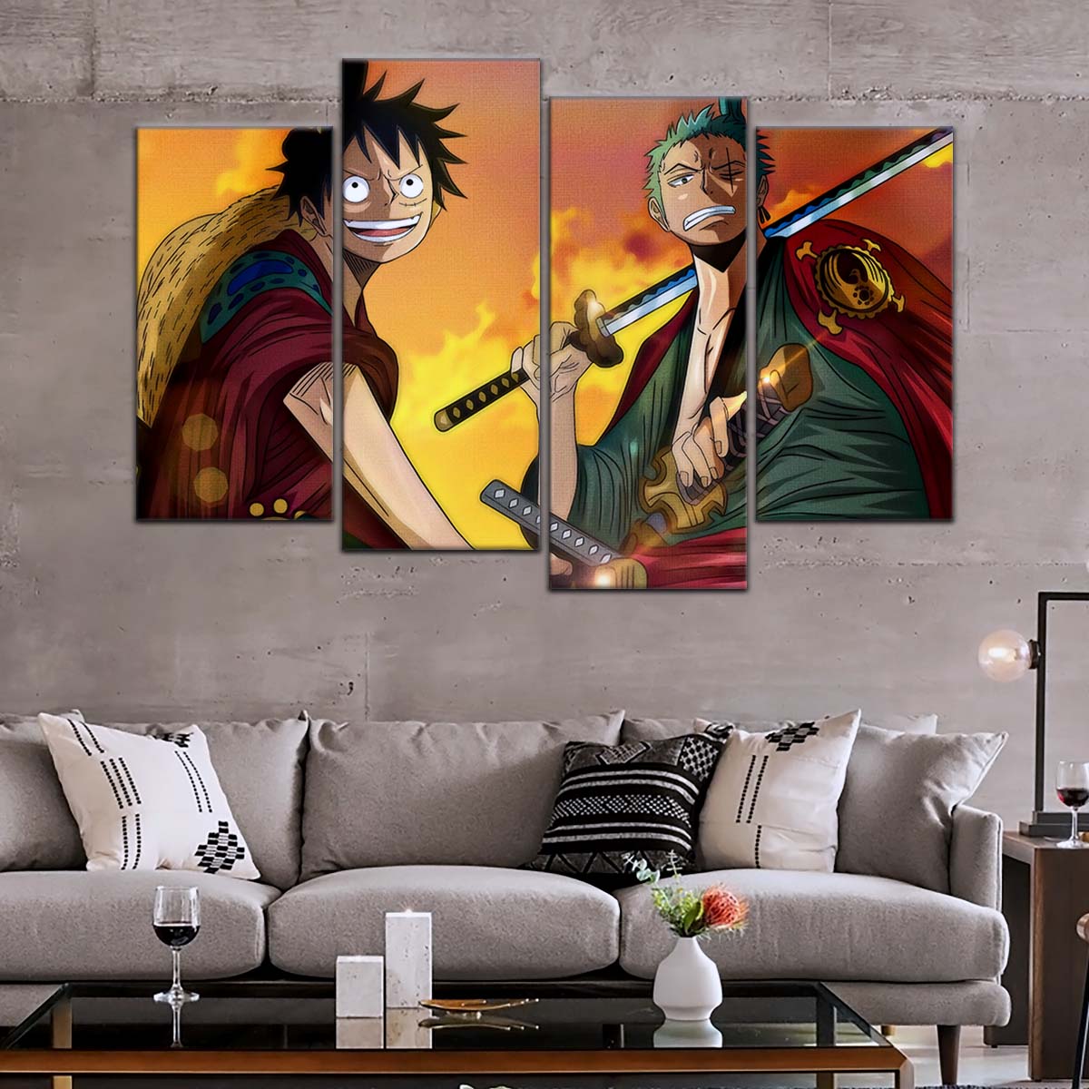 One Piece Wall Art - OP5065 - Monkey D. Luffy - Roronoa Zoro - One Piece Poster - One Piece Canvas