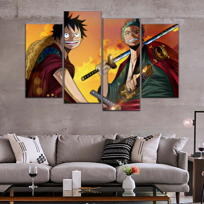 One Piece Wall Art - OP5065 - Monkey D. Luffy - Roronoa Zoro - One Piece Poster - One Piece Canvas