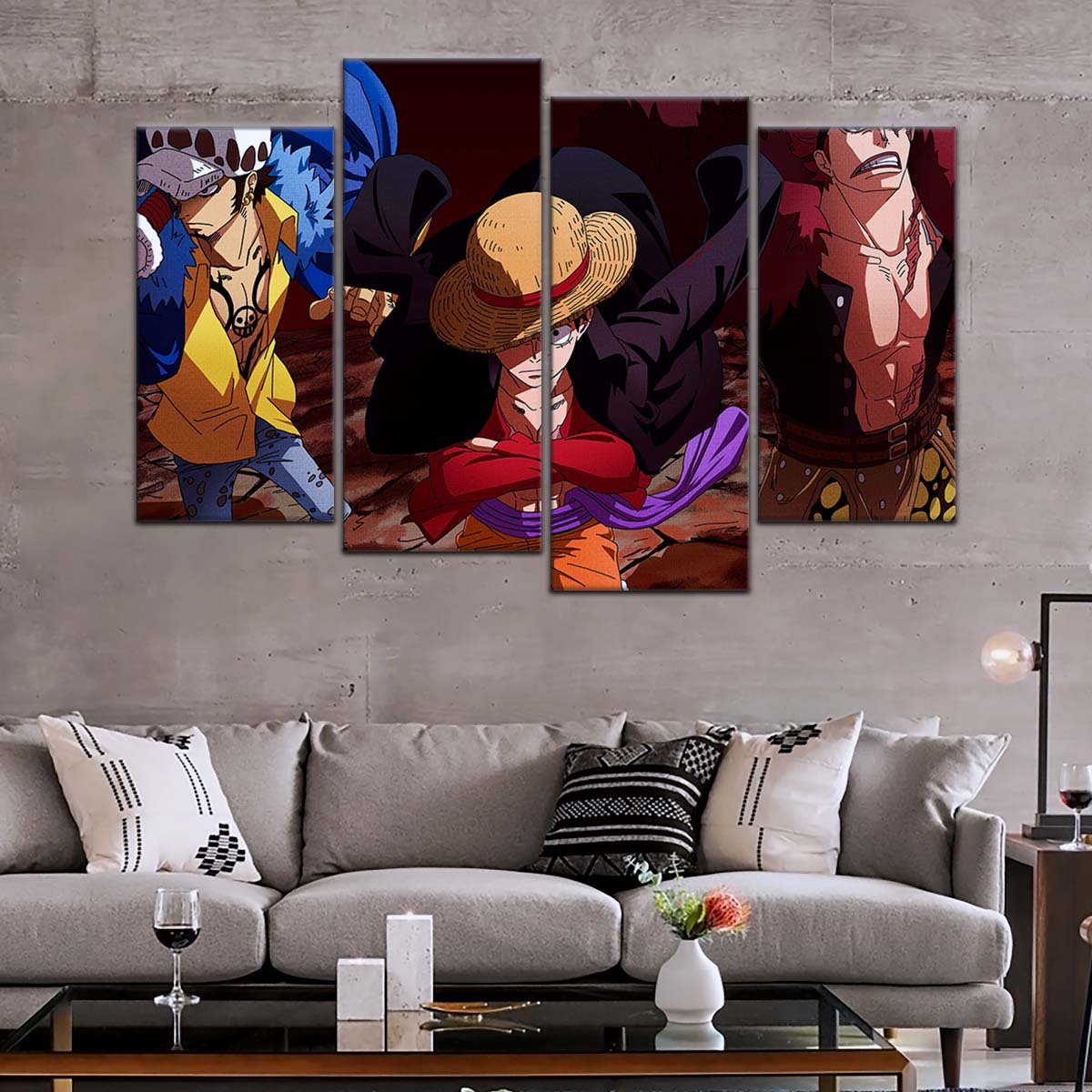 One Piece Wall Art - OP5066 - Monkey D. Luffy - Trafalgar Law - Eustass Kid - One Piece Poster - One Piece Canvas