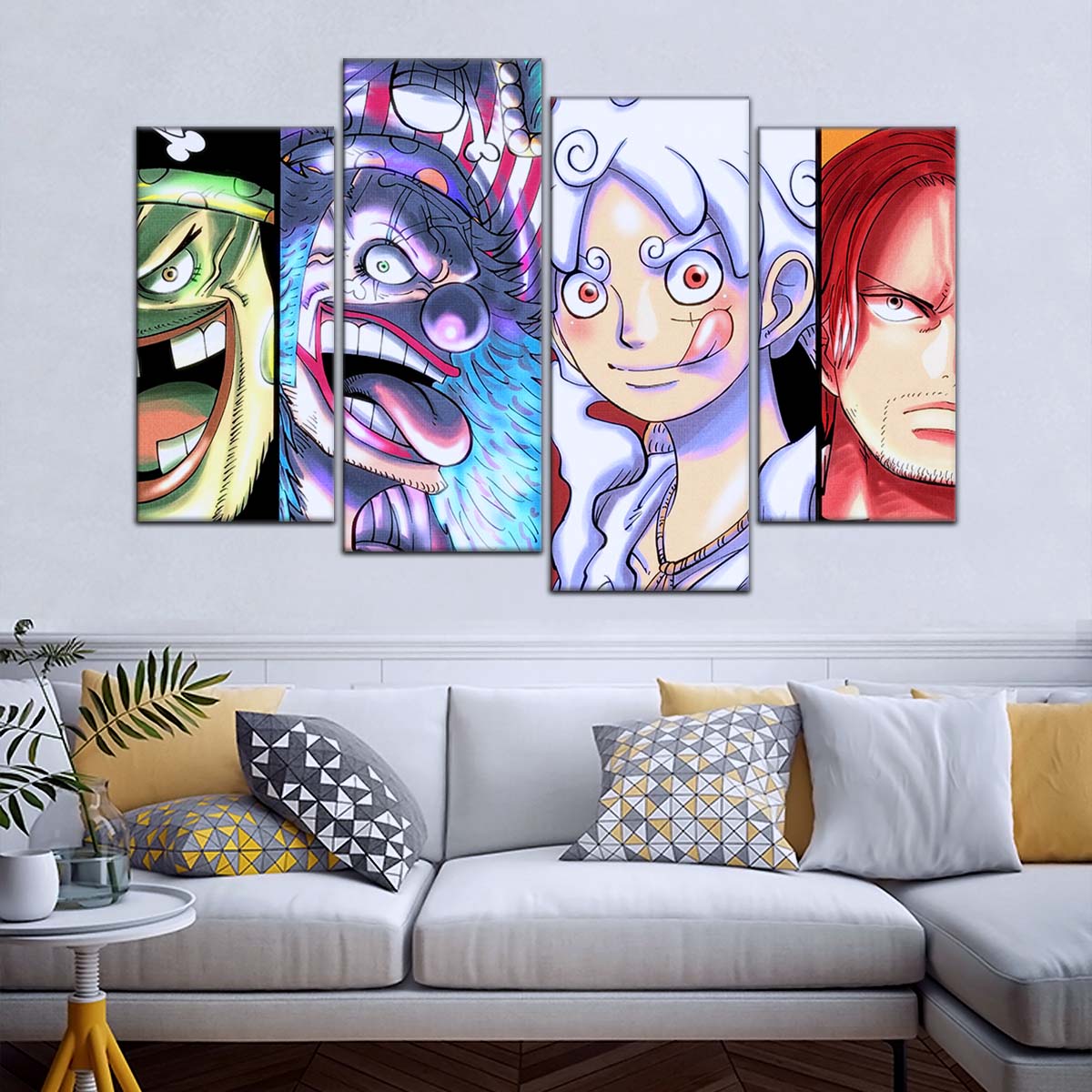 One Piece Wall Art - OP5069 - Monkey D. Luffy Gear 5 - Buggy & Teach - One Piece Poster - One Piece Canvas