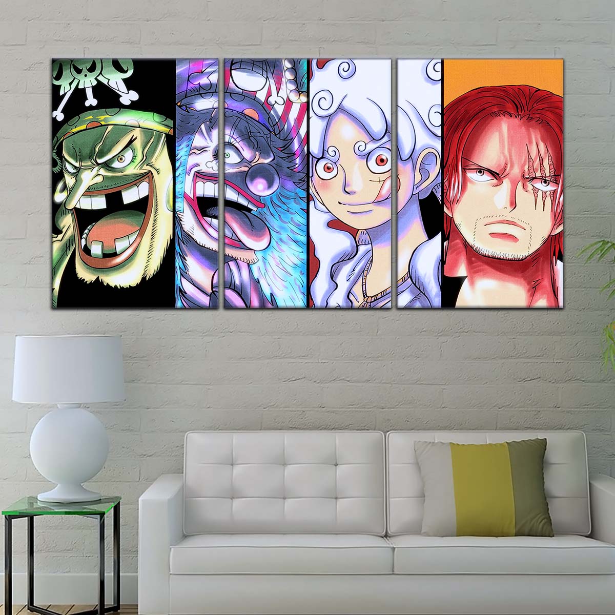 One Piece Wall Art - OP5069 - Monkey D. Luffy Gear 5 - Buggy & Teach - One Piece Poster - One Piece Canvas