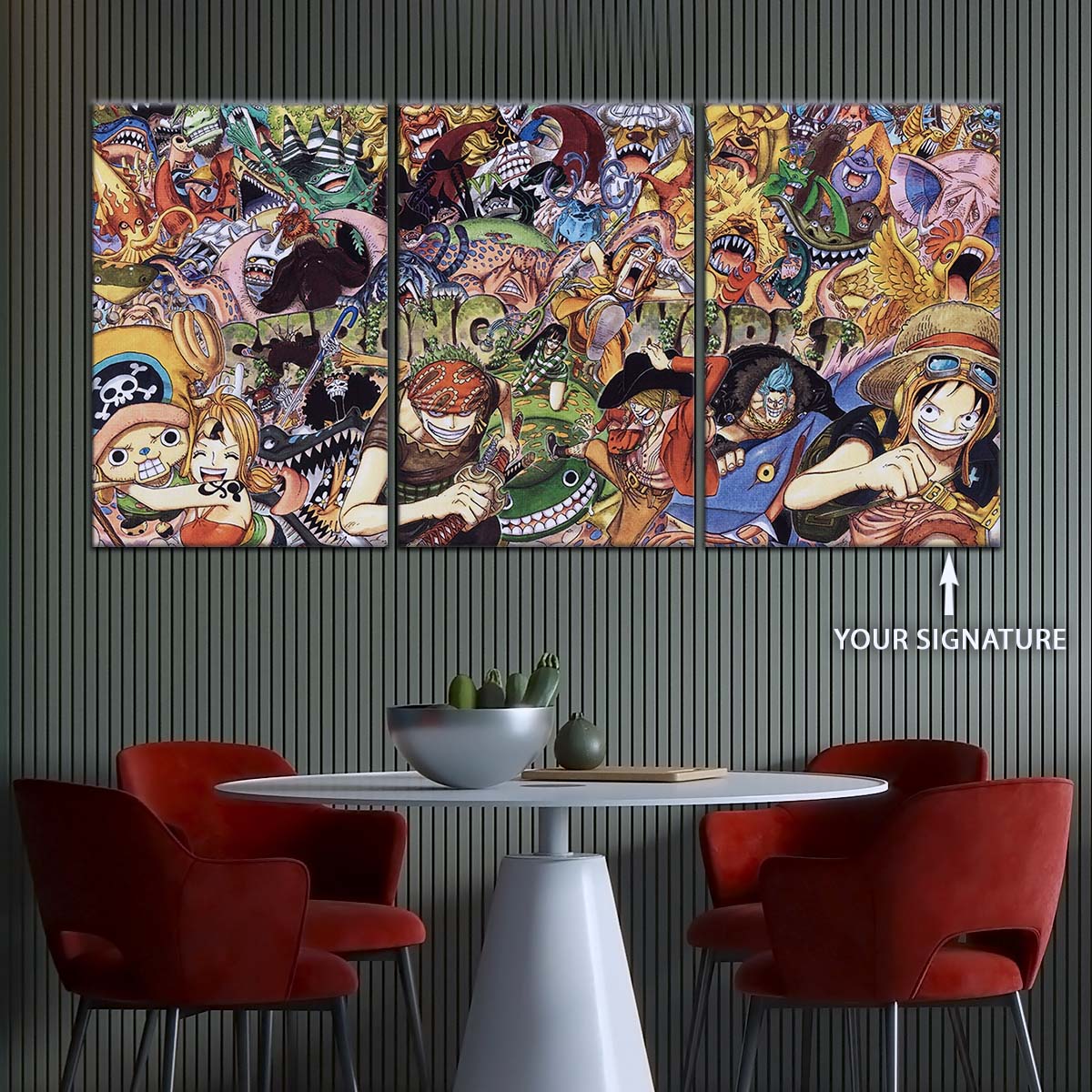 One Piece Wall Art - OP5072 - One Piece Strong World - Monkey D. Luffy - Franky - Sanji - Usopp - Nico Robin - Roronoa Zoro - Brook - Nami - Tony Tony Chopper - One Piece Poster - One Piece Canvas