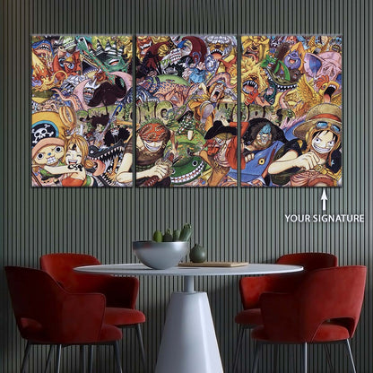 One Piece Wall Art - OP5072 - One Piece Strong World - Monkey D. Luffy - Franky - Sanji - Usopp - Nico Robin - Roronoa Zoro - Brook - Nami - Tony Tony Chopper - One Piece Poster - One Piece Canvas