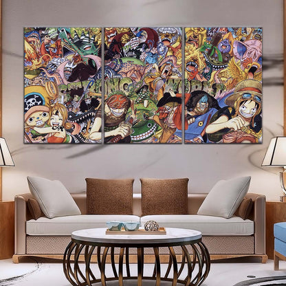 One Piece Wall Art - OP5072 - One Piece Strong World - Monkey D. Luffy - Franky - Sanji - Usopp - Nico Robin - Roronoa Zoro - Brook - Nami - Tony Tony Chopper - One Piece Poster - One Piece Canvas