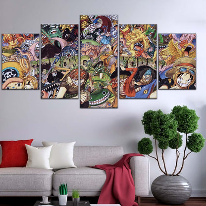 One Piece Wall Art - OP5072 - One Piece Strong World - Monkey D. Luffy - Franky - Sanji - Usopp - Nico Robin - Roronoa Zoro - Brook - Nami - Tony Tony Chopper - One Piece Poster - One Piece Canvas