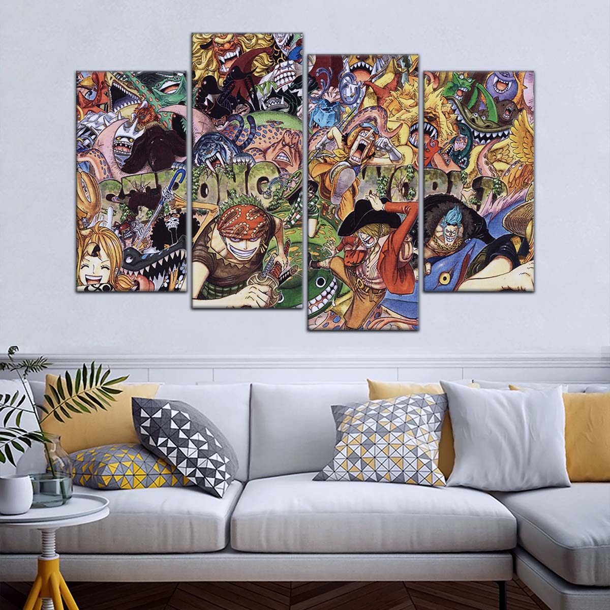 One Piece Wall Art - OP5072 - One Piece Strong World - Monkey D. Luffy - Franky - Sanji - Usopp - Nico Robin - Roronoa Zoro - Brook - Nami - Tony Tony Chopper - One Piece Poster - One Piece Canvas
