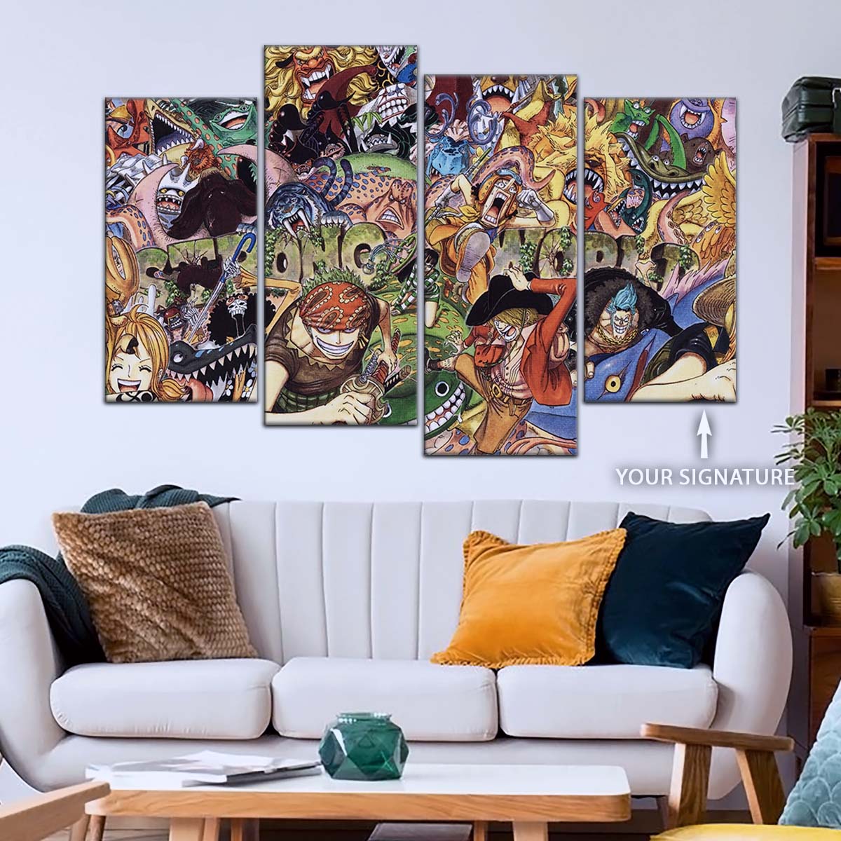 One Piece Wall Art - OP5072 - One Piece Strong World - Monkey D. Luffy - Franky - Sanji - Usopp - Nico Robin - Roronoa Zoro - Brook - Nami - Tony Tony Chopper - One Piece Poster - One Piece Canvas