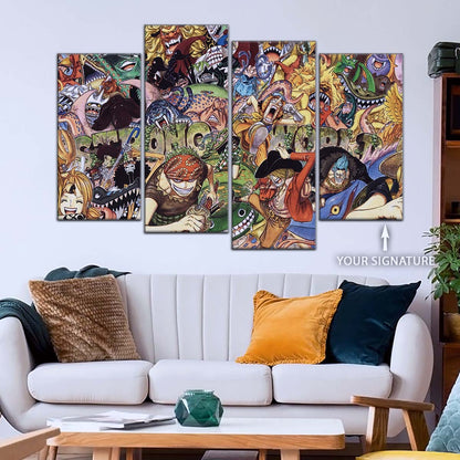 One Piece Wall Art - OP5072 - One Piece Strong World - Monkey D. Luffy - Franky - Sanji - Usopp - Nico Robin - Roronoa Zoro - Brook - Nami - Tony Tony Chopper - One Piece Poster - One Piece Canvas