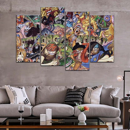 One Piece Wall Art - OP5072 - One Piece Strong World - Monkey D. Luffy - Franky - Sanji - Usopp - Nico Robin - Roronoa Zoro - Brook - Nami - Tony Tony Chopper - One Piece Poster - One Piece Canvas