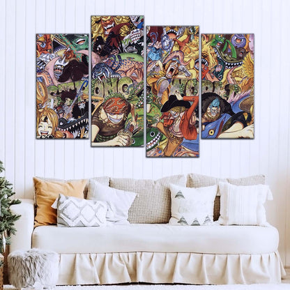 One Piece Wall Art - OP5072 - One Piece Strong World - Monkey D. Luffy - Franky - Sanji - Usopp - Nico Robin - Roronoa Zoro - Brook - Nami - Tony Tony Chopper - One Piece Poster - One Piece Canvas
